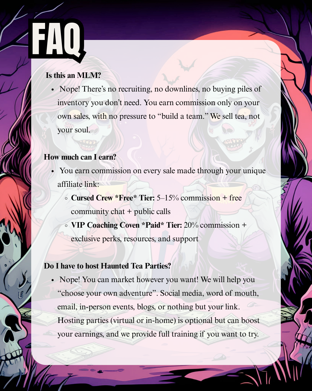 Haunted Hustlers Affiliate program