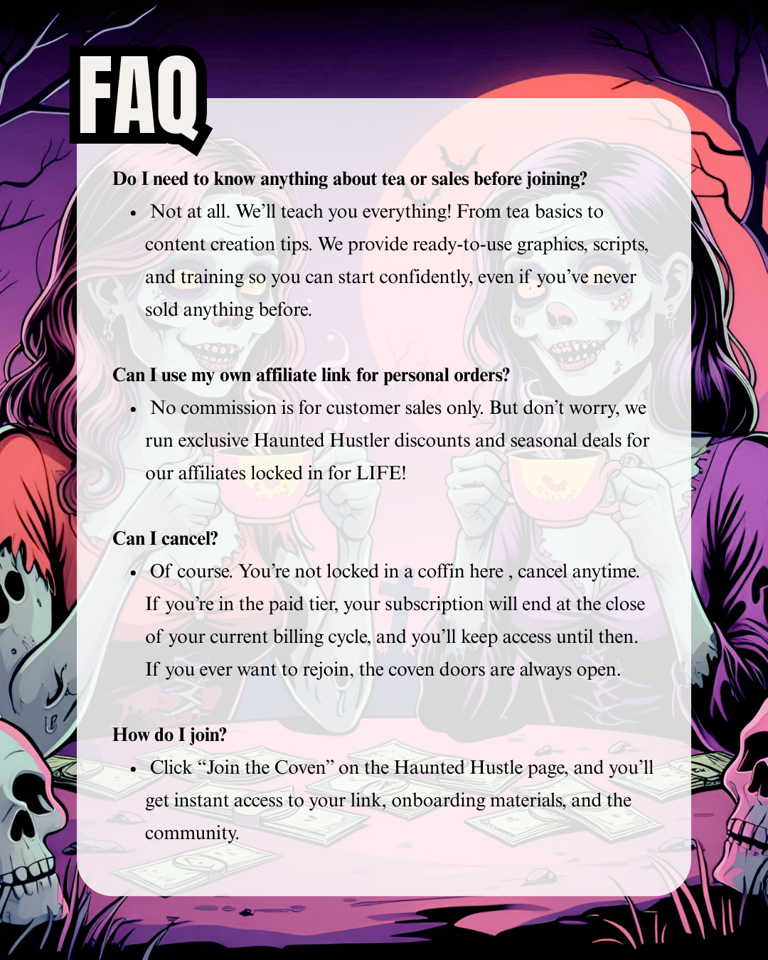 Haunted Hustlers Affiliate program