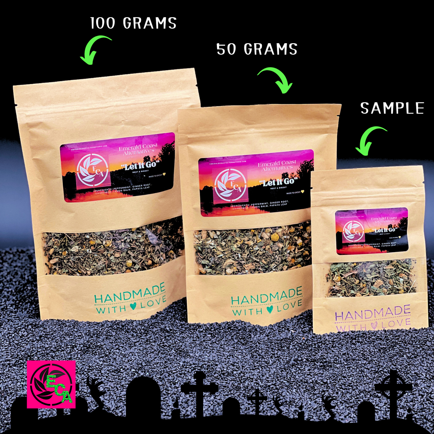 Let It Go Herbal Tea, Rest and Digest Tea, Sleep Tea, PM Tea, Digestive distress Tea, constipation tea, ibs relief tea, relaxation tea, emerald coast alternatives