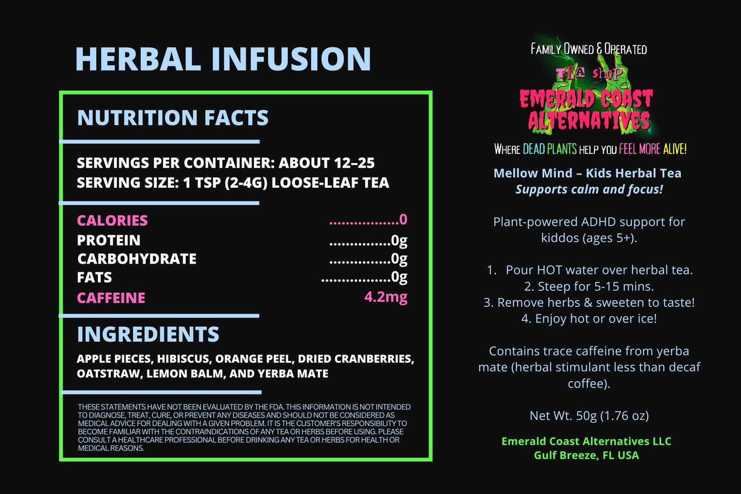 Mellow Minds - Kids Focus Tea
