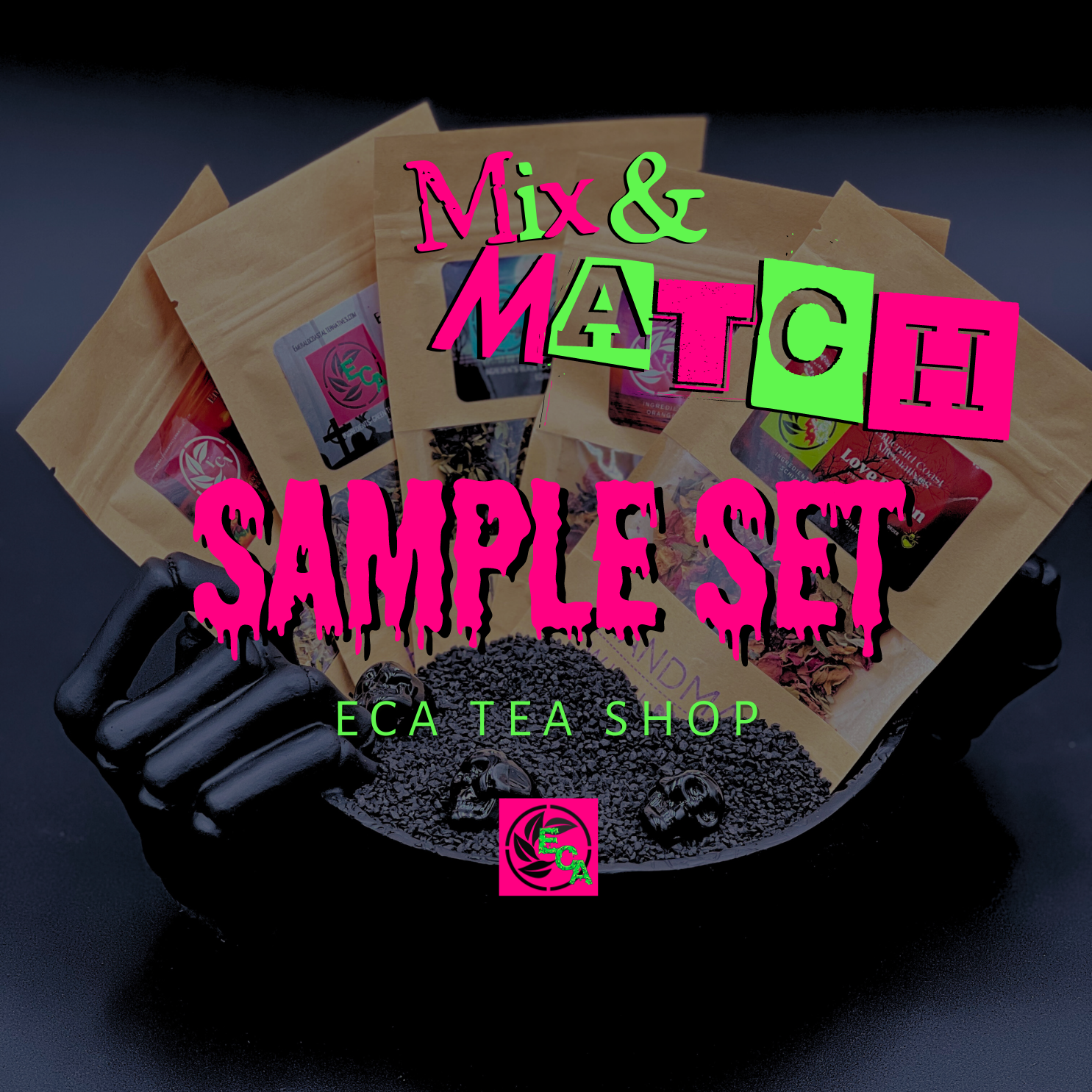 Sample Set Mix & Match Herbal Teas Emerald Coast Alternatives, Zombie Tea, Love Potion Tea, Rise from the dead herbal tea