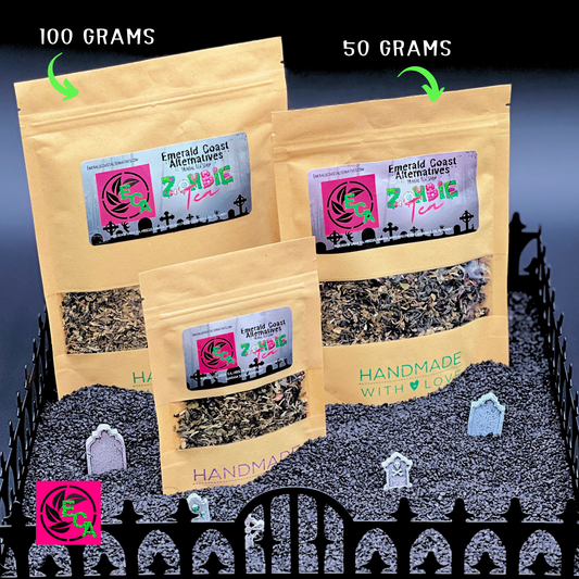 Zombie Tea, Focus Tea, ADHD Tea, Brain & Body Boost Tea, Focus Tea, Caffeinated Tea, Damiana Tea, Emerald Coast Alternatives