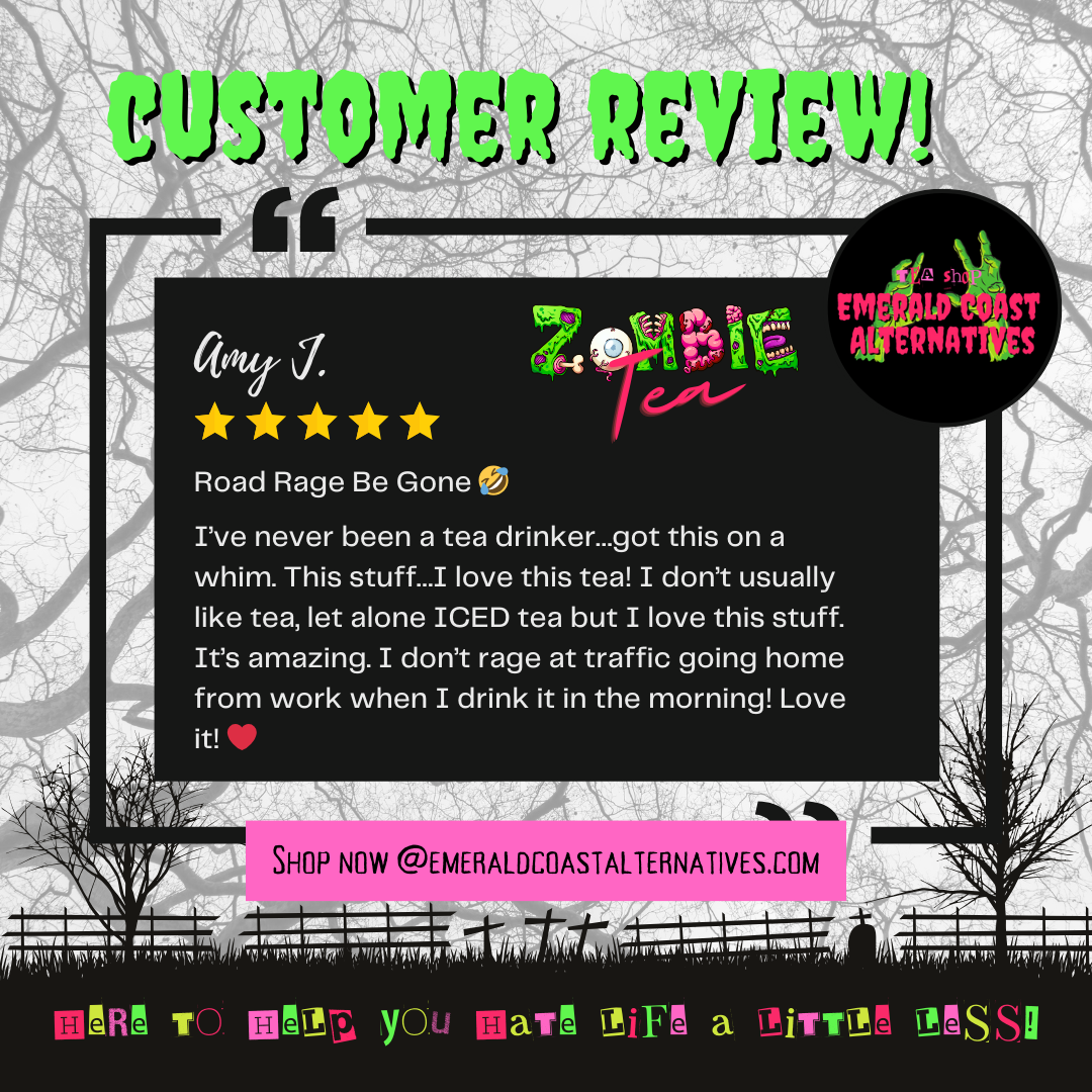 Zombie Tea, Focus Tea, ADHD Tea, Brain & Body Boost Tea, Focus Tea, Caffeinated Tea, Damiana Tea, Emerald Coast Alternatives
