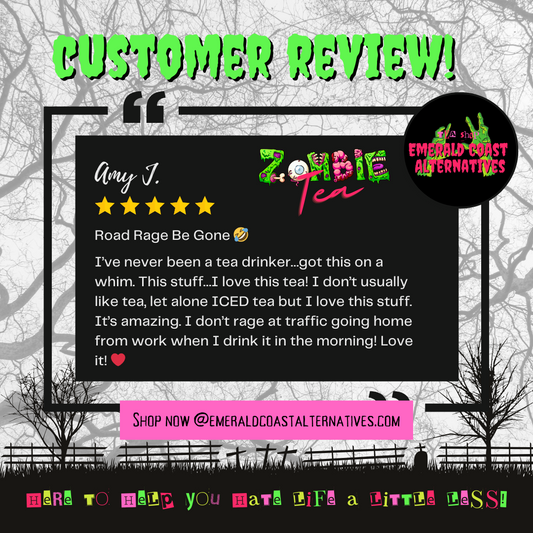 Zombie Tea, Focus Tea, ADHD Tea, Brain & Body Boost Tea, Focus Tea, Caffeinated Tea, Damiana Tea, Emerald Coast Alternatives