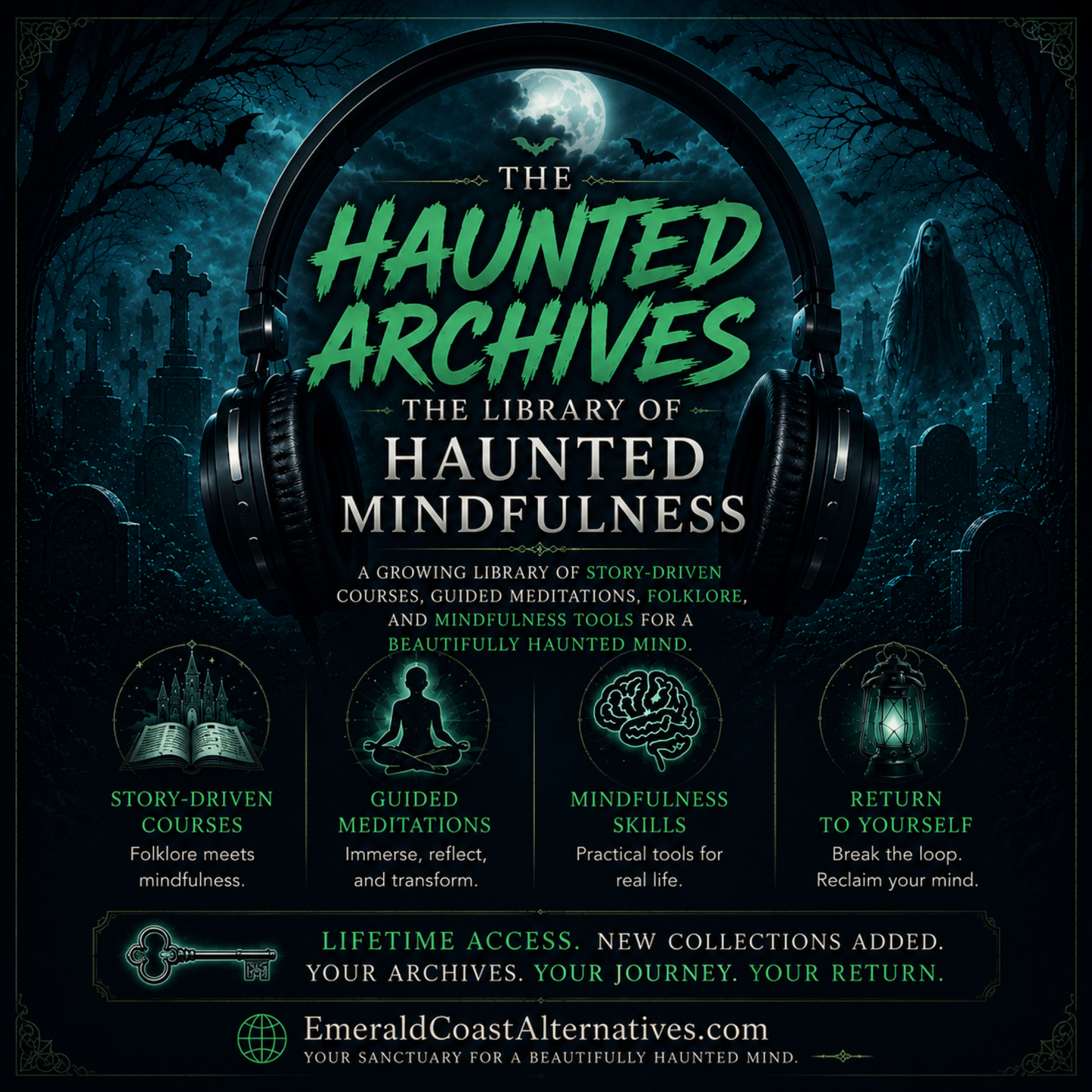 The Haunted Archives | Lifetime Mindfulness Meditation Library & Story Courses