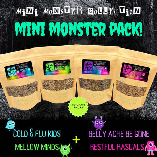 Mini Monster Tea Pack - Teas for Adhd Kiddos, kids safe teas