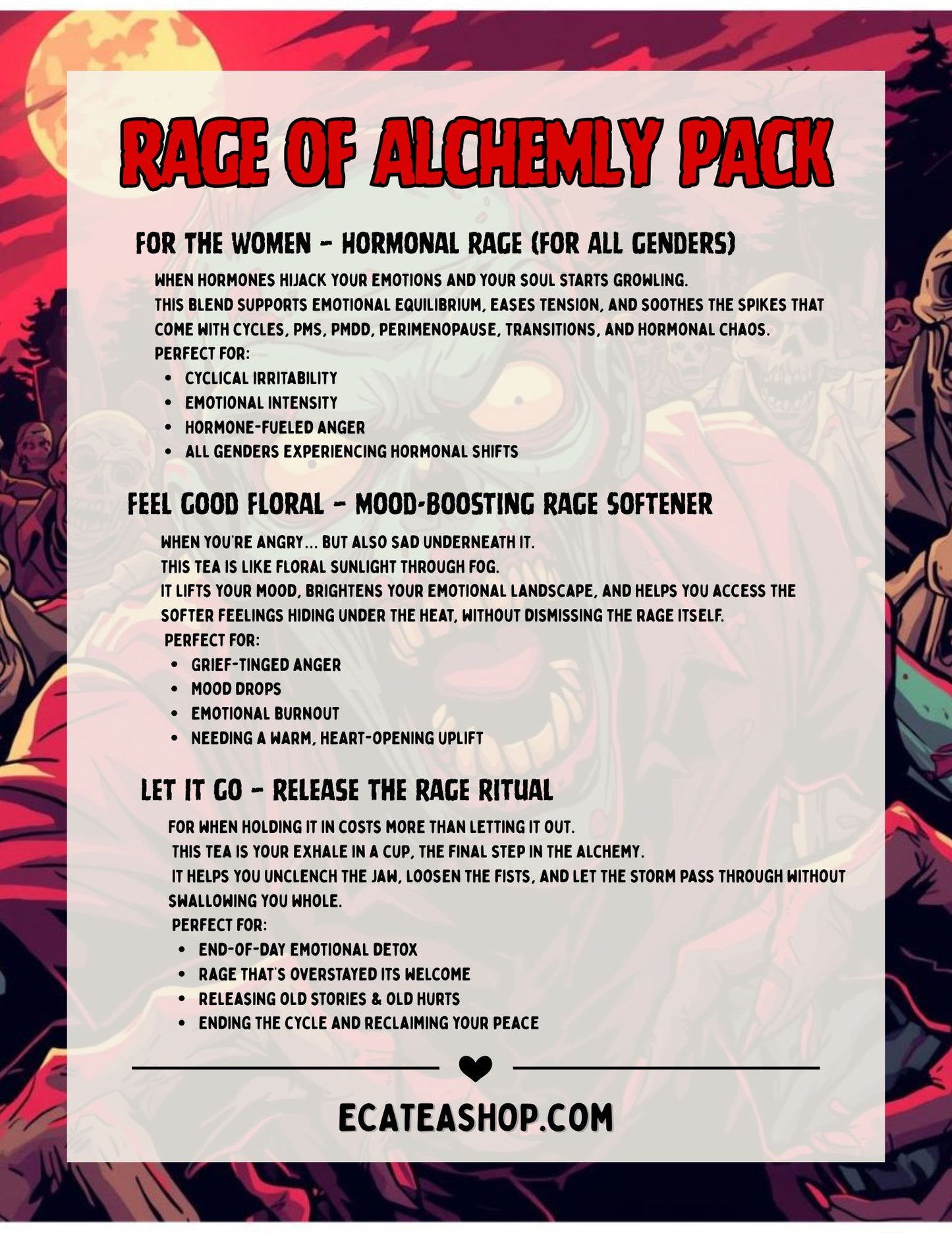 Rage Alchemy Pack: Herbal Teas & Meditations for Anger Management