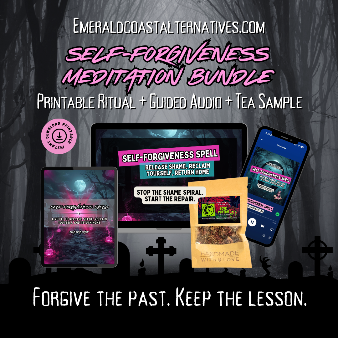 Self-Forgiveness Meditation Bundle (Printable Ritual + Guided Audio + Tea Sample)
