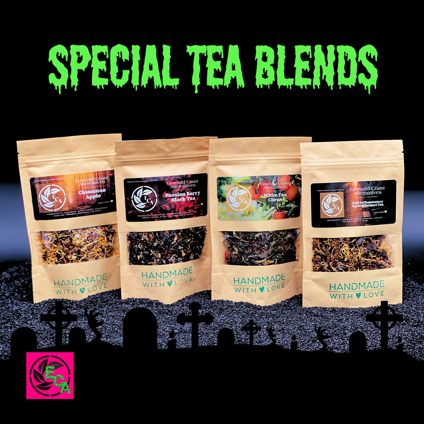 White Tea Herbal Tea, Calming Tea, Detox Tea, Mood Boosting Tea, Safflower Tea, Emerald Coast Alternatives