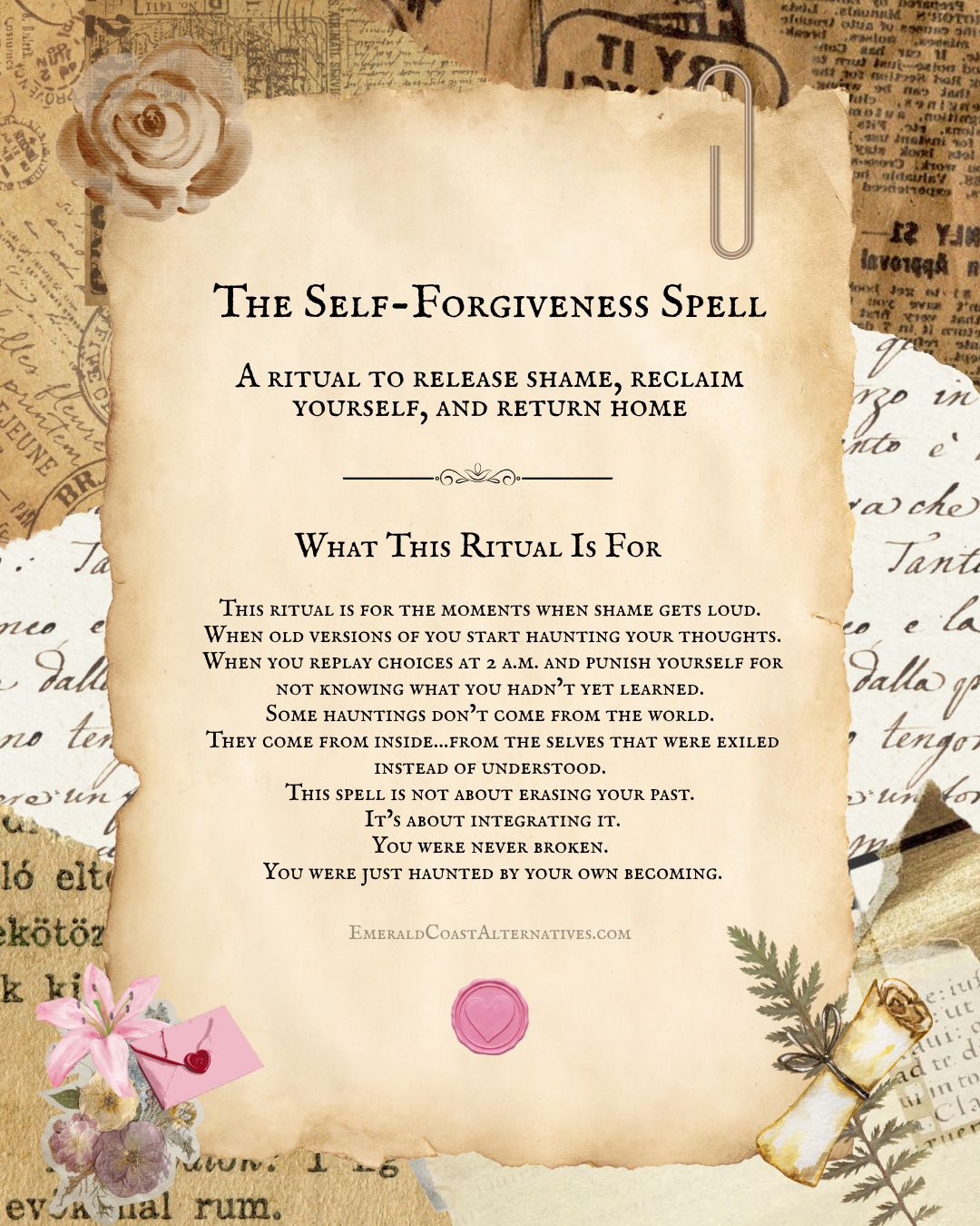 Forgiveness Ritual Self-Forgiveness Ritual Kit Tea + Meditation + Ritual ...