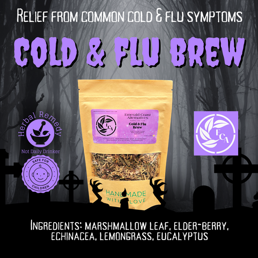Inflammation Tea, Kid Safe Tea, Pain Relief Tea, Lemongrass Tea, Elderberry Tea, Cold and Flu Relief Tea, Emerald Coast Alternatives