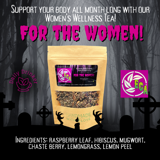 For The Women, PMS Relief Tea, Endometriosis Tea, PMDD Tea, PCOS Tea, Angry Uterus Tea, Pain Relief Tea Emerald Coast Alternatives