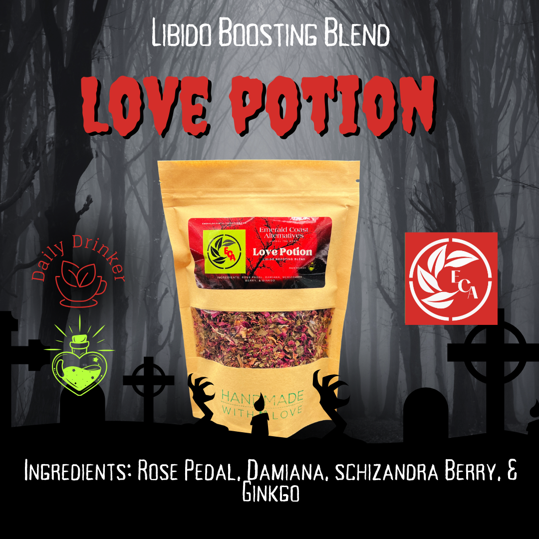 Love Potion Tea, Libido Tea, Libido boosting, Anxiety relief tea, Mood Boosting Tea, Focus Tea, Circulation Tea, Rose Tea, Schizandra berry, emerald coast alternatives