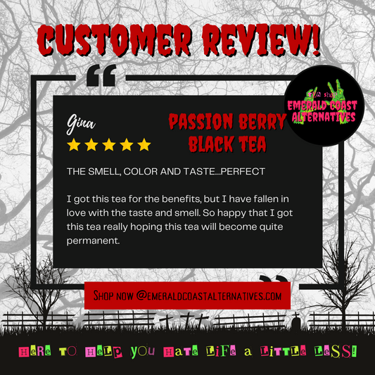 Passion Berry Black Tea, Fruity Tea, Calming Tea, Focus Tea, Adhd Tea, Low Iron Tea, Caffeinated Tea, Damiana Tea, Mental Boost Tea, Emerald Coast Alternatives
