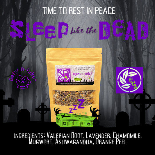 Sleep Like The Dead Tea, Insomniac Tea, Sleep Tea, PM Tea, Lavender Tea, Valerian root, Pain relief, calming tea,  Emerald Coast Alternatives